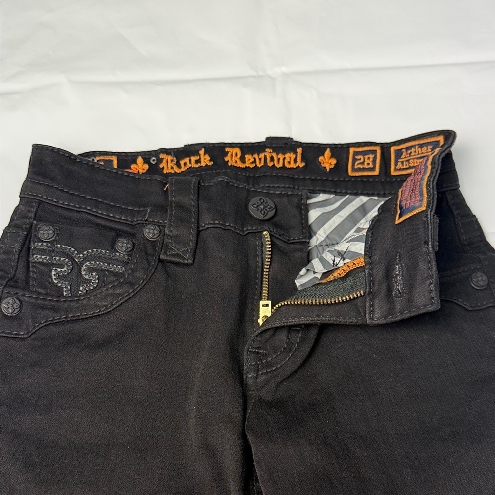 Rock Revival Black Slim Straight Jeans - Picture 2 of 5